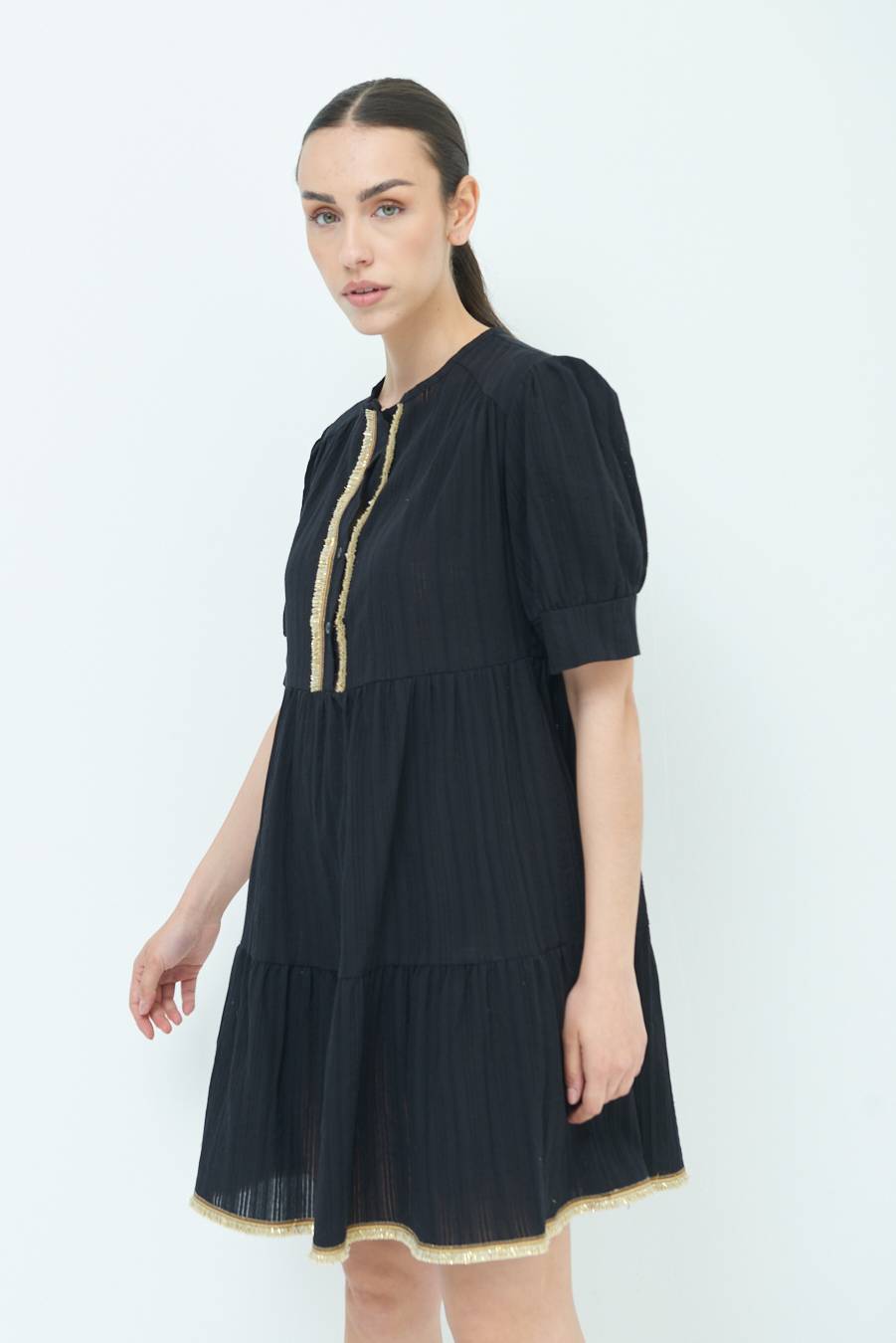 Kikisix ABITINO CON INSERTO ORO NERO Offerta speciale