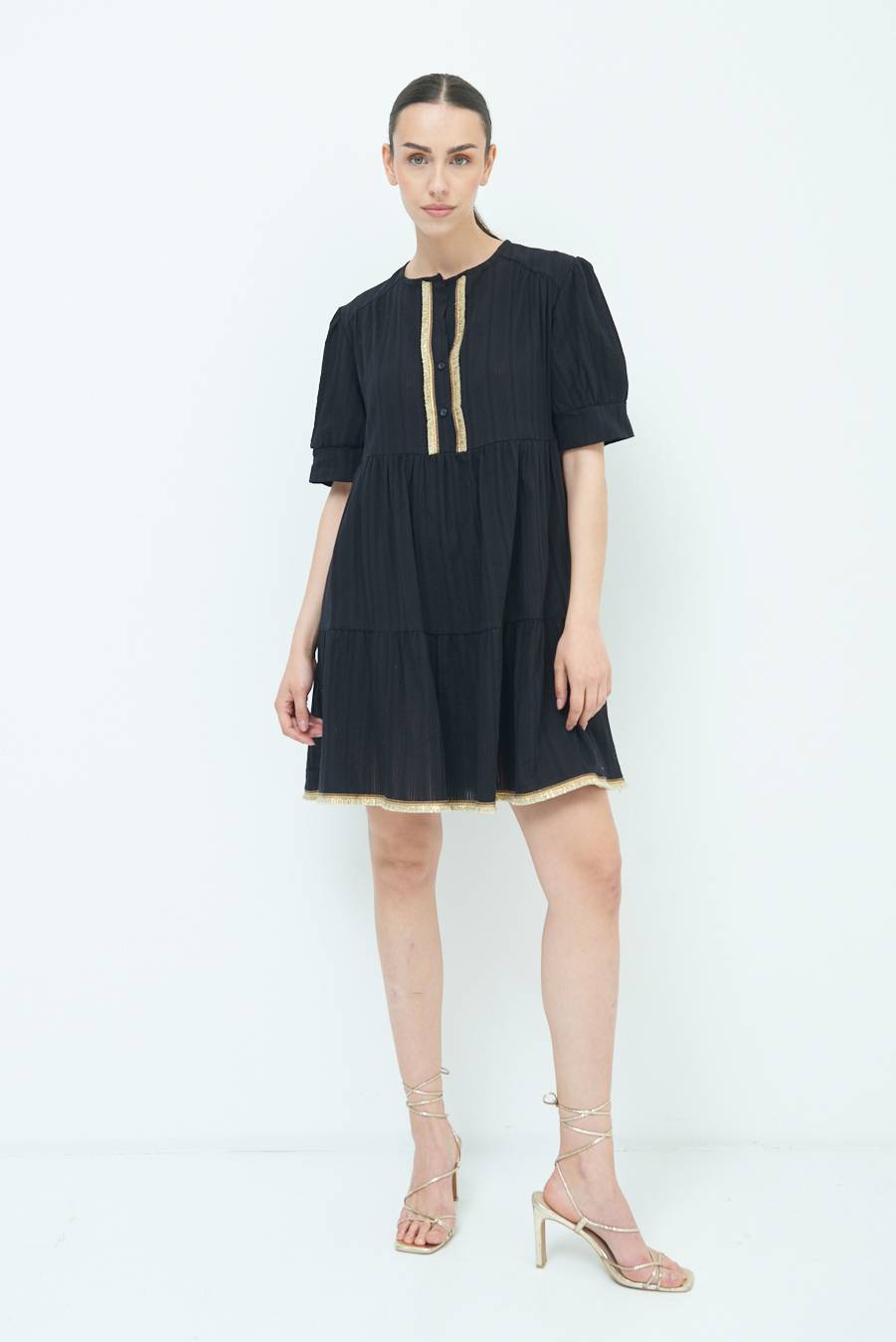Kikisix ABITINO CON INSERTO ORO NERO Offerta speciale