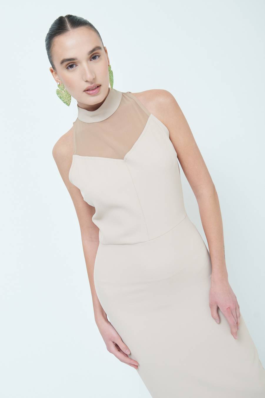 Kikisix VESTITO CADI+RETE CAMMELLO Vendita calda