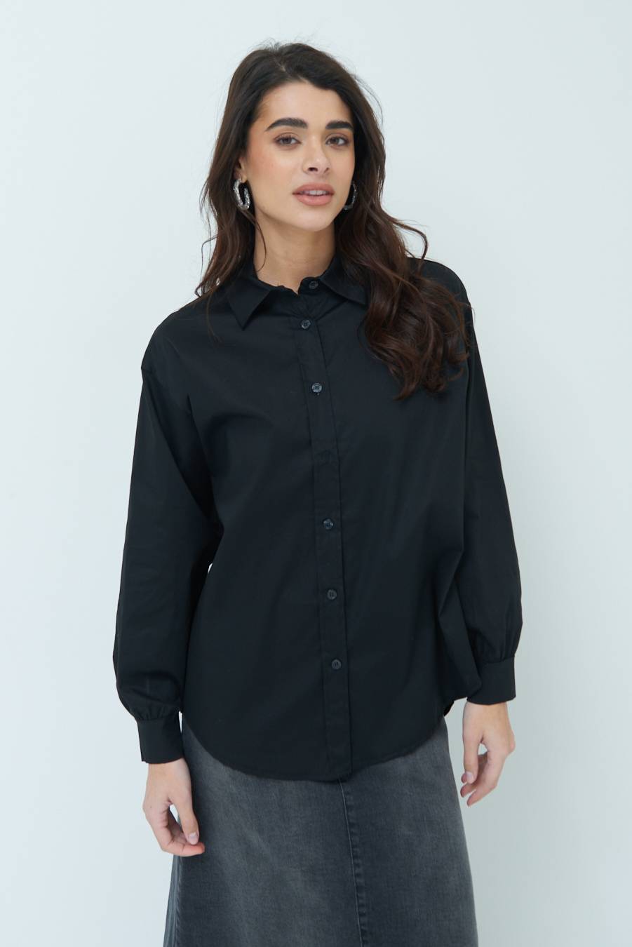 Kikisix CAMICIA MANICA AMPIA NERO Italia