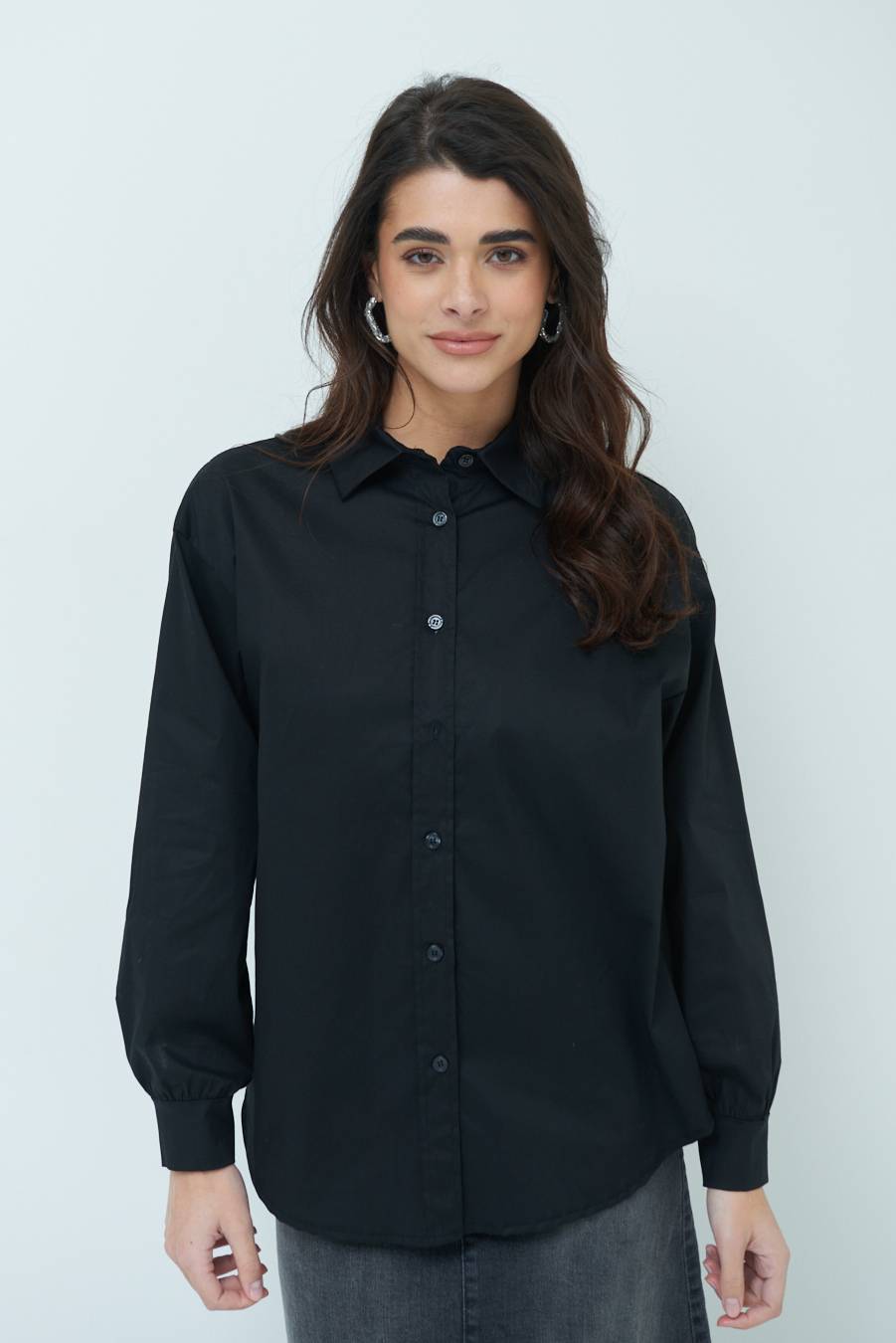 Kikisix CAMICIA MANICA AMPIA NERO Italia