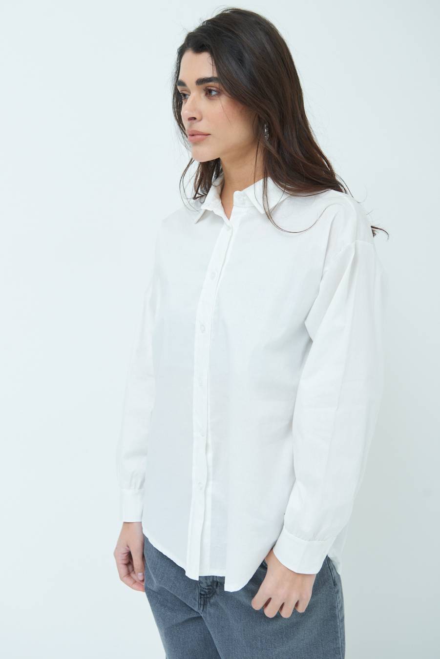 Kikisix CAMICIA MANICA AMPIA BIANCO In Linea