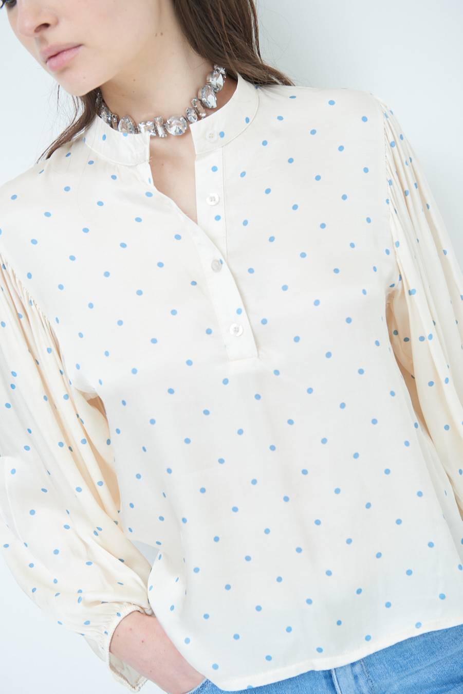 Kikisix CASACCA POIS RASO AZZURRO Outlet