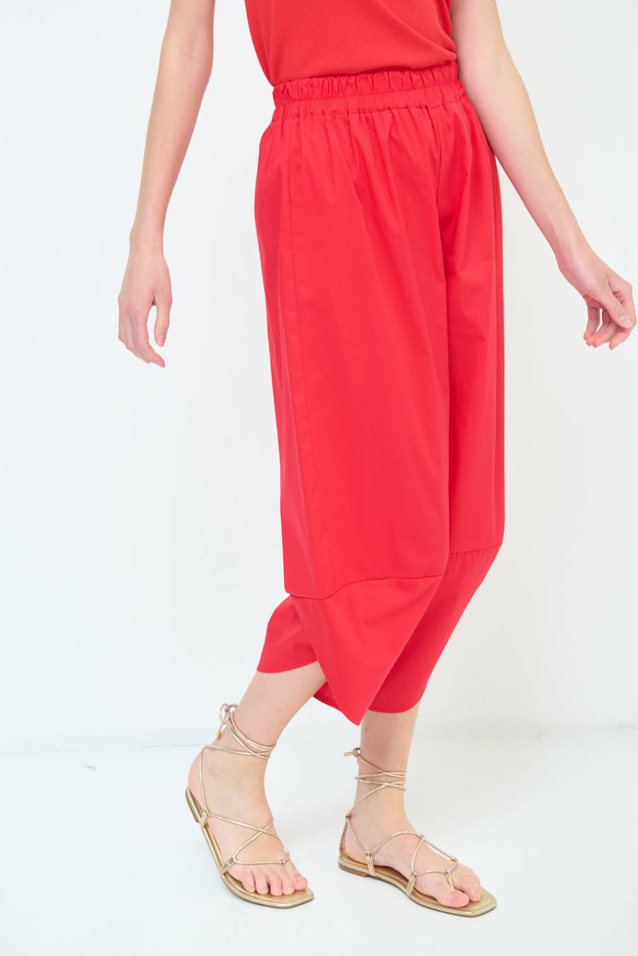 Kikisix PANTALONE OVER ROSSO Solo un giorno rimasto