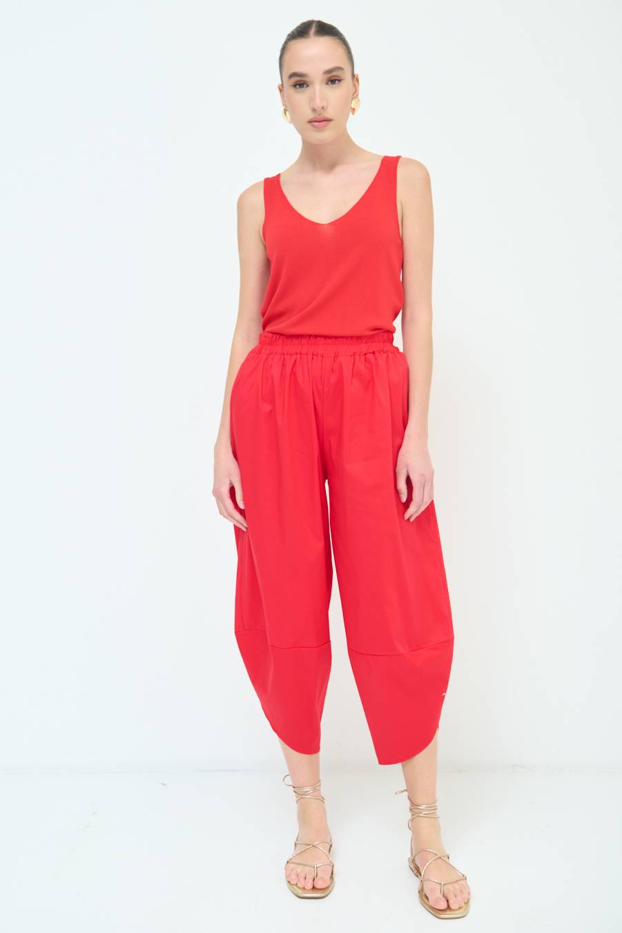 Kikisix PANTALONE OVER ROSSO Solo un giorno rimasto