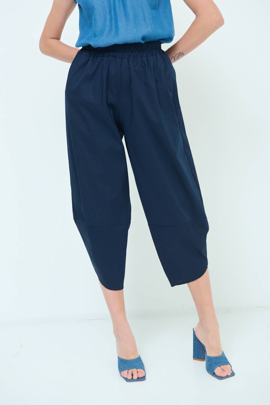 Kikisix PANTALONE OVER BLU Super sconto