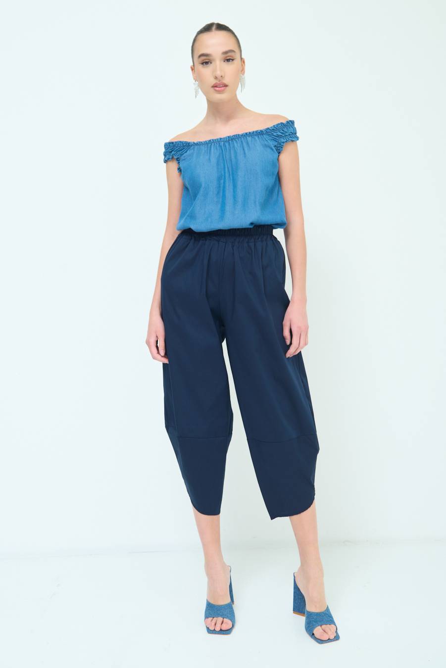 Kikisix PANTALONE OVER BLU Super sconto