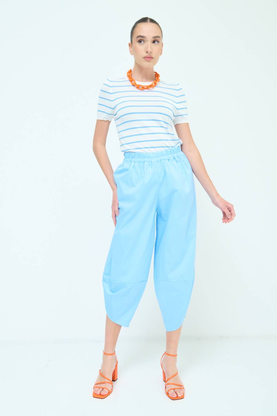 Kikisix PANTALONE OVER AZZURRO 50% di sconto con spedizione gratuita