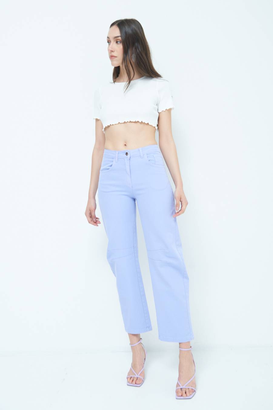 Kikisix PANTALONE LINEA UOVO LILLA Officina
