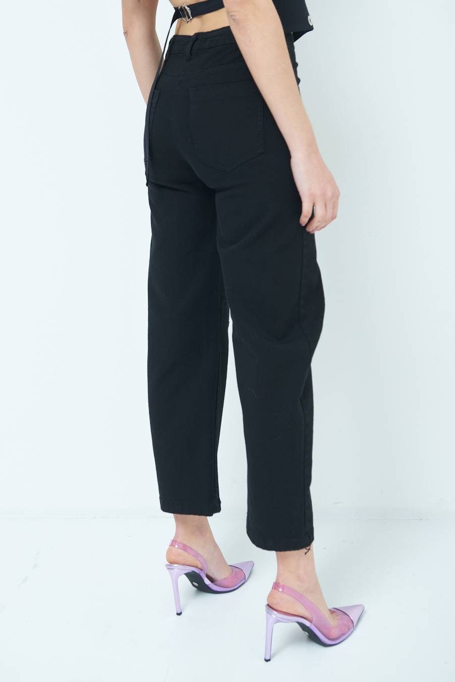 Kikisix PANTALONE LINEA UOVO NERO Black Friday Prezzi