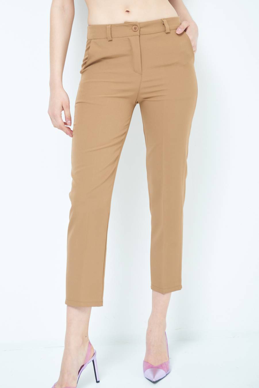 Kikisix PANTALONE SIGARETTA FANGO In vendita