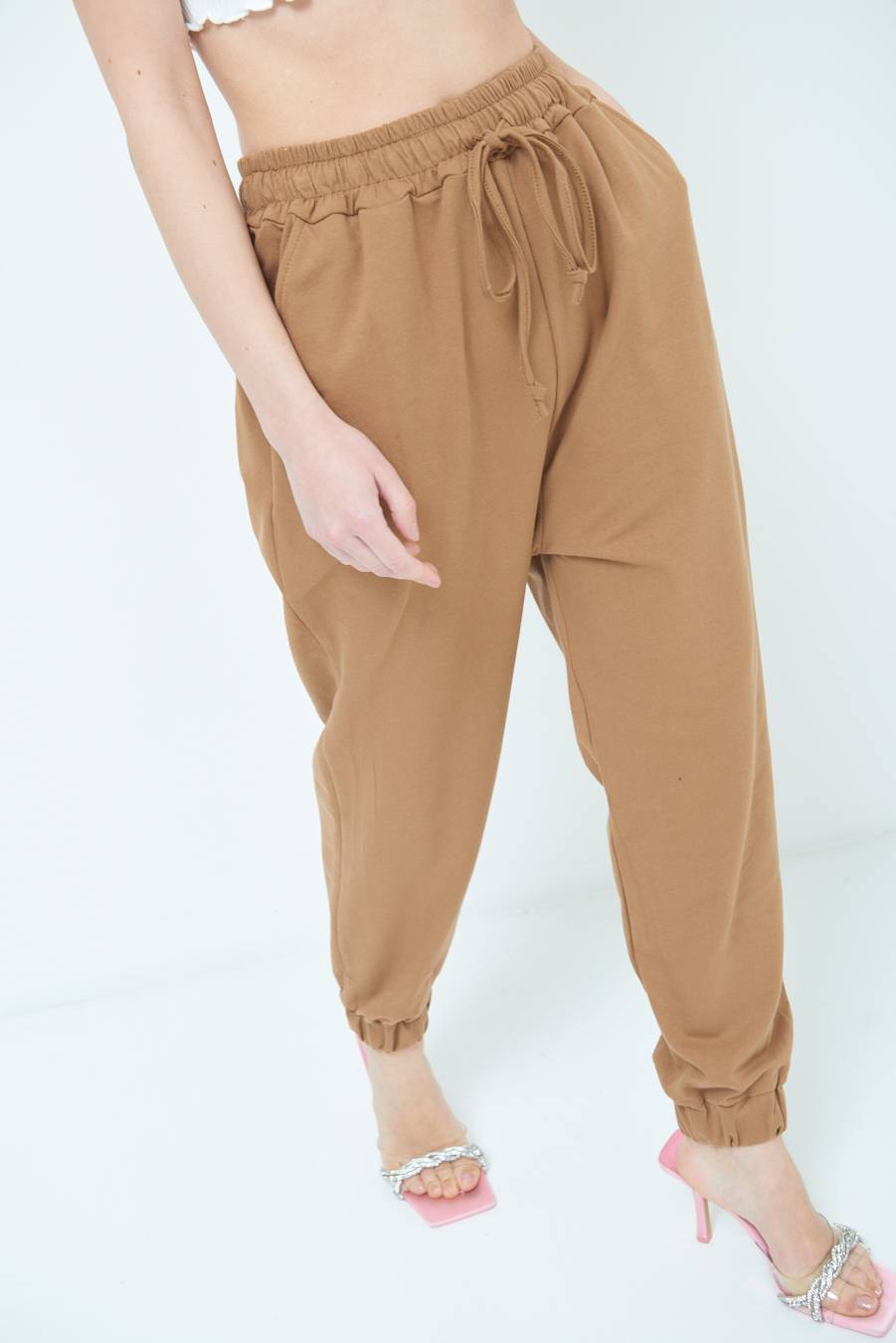 Kikisix PANTALONE TUTA TABACCO In Linea