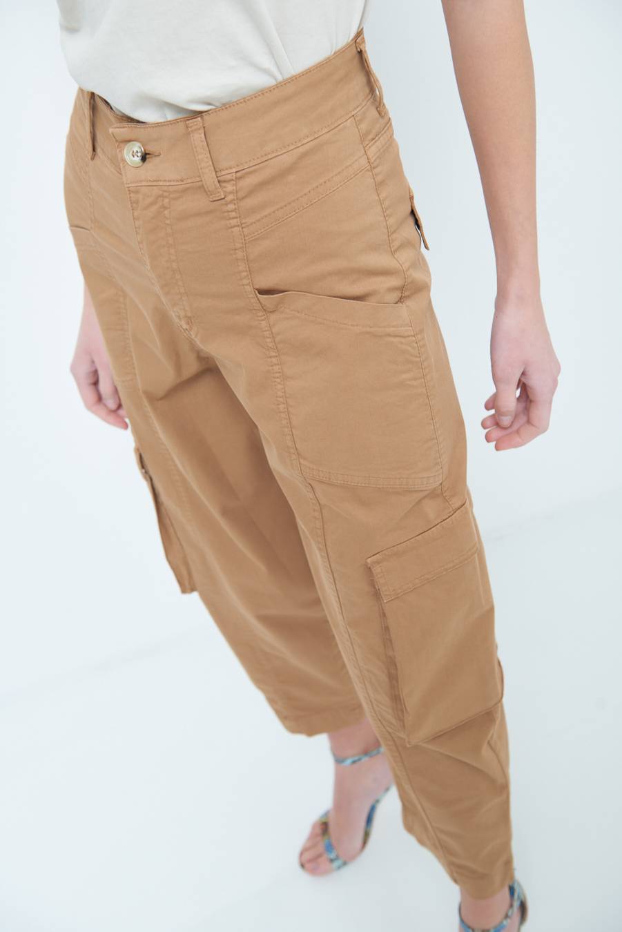 Kikisix PANTALONE TASCONI BEIGE Vendita