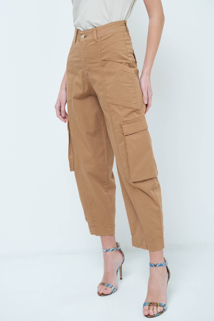 Kikisix PANTALONE TASCONI BEIGE Vendita