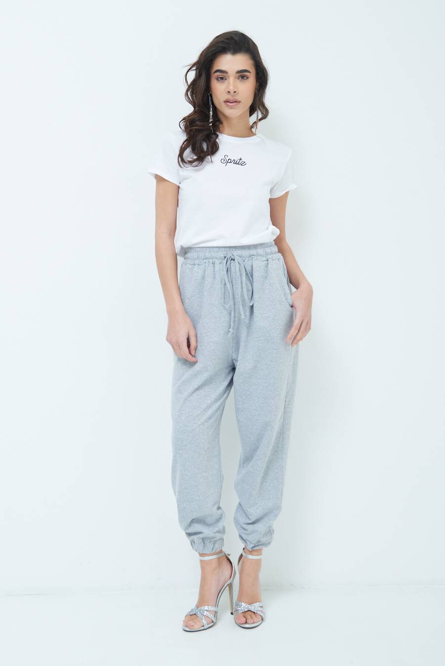 Kikisix PANTALONE TUTA GRIGIO Soddisfazione Garantita