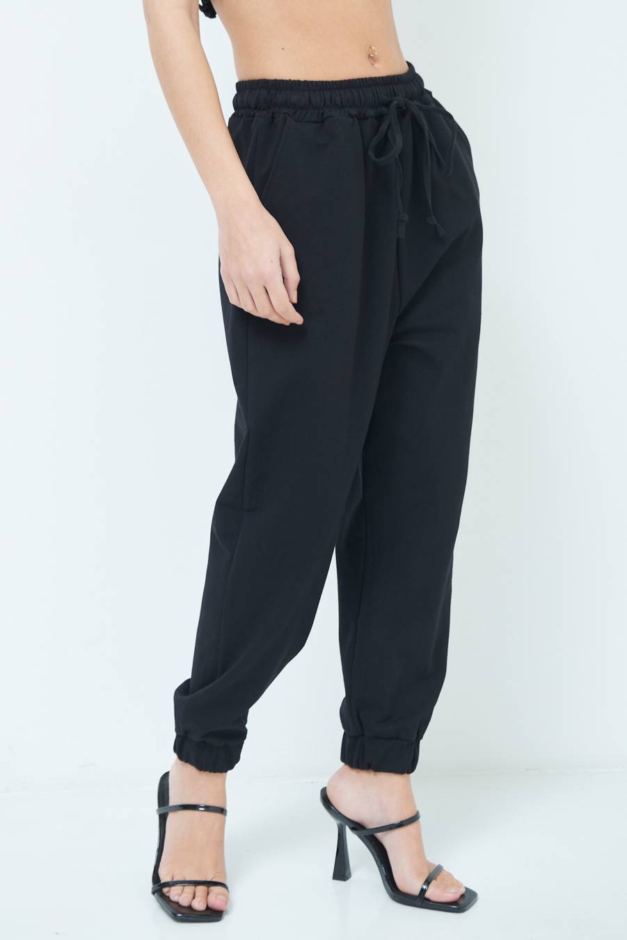Kikisix PANTALONE TUTA NERO Qualità Garantita