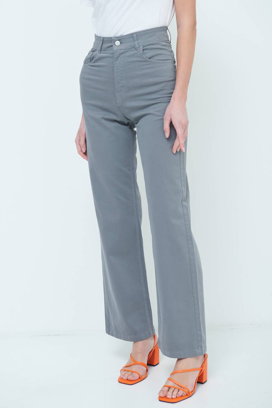 Kikisix PANTALONE PALAZZO GRIGIO Consegna Veloce