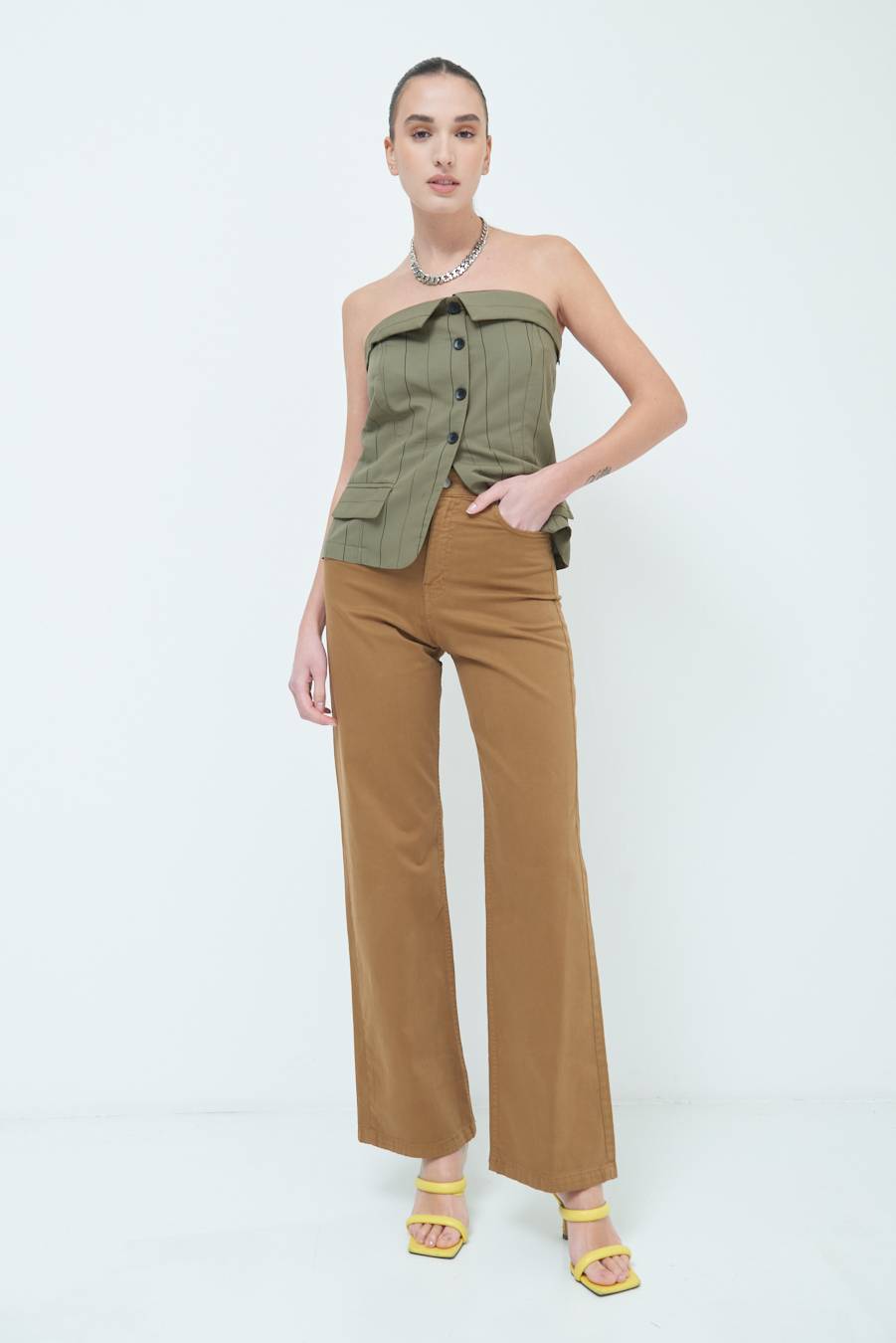 Kikisix PANTALONE PALAZZO BEIGE Fino Al -60%
