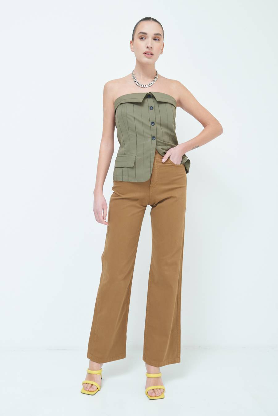 Kikisix PANTALONE PALAZZO BEIGE Fino Al -60%