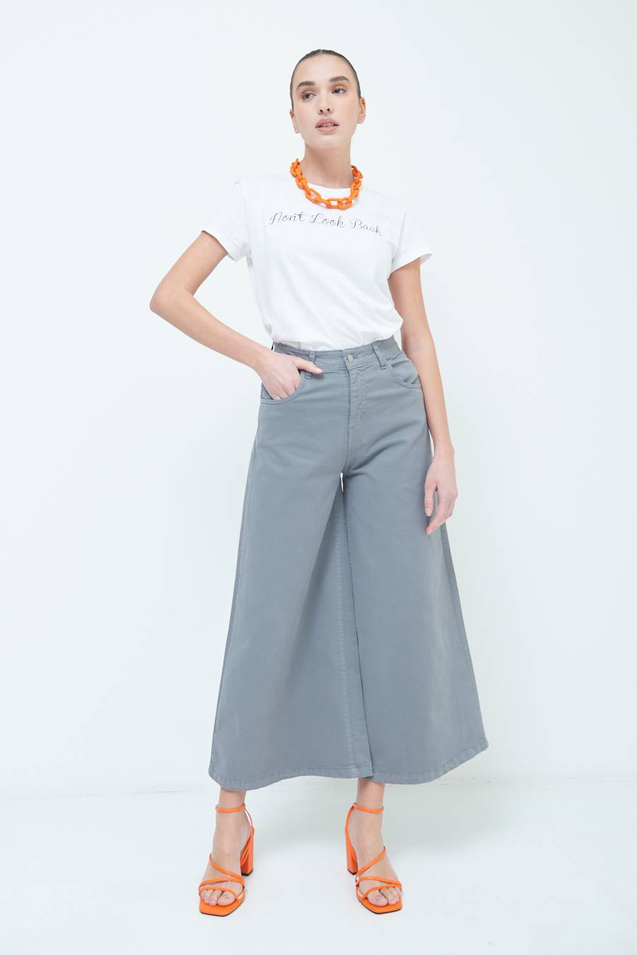 Kikisix PANTALONE/GONNA GABARDINA GRIGIO Shopping Online