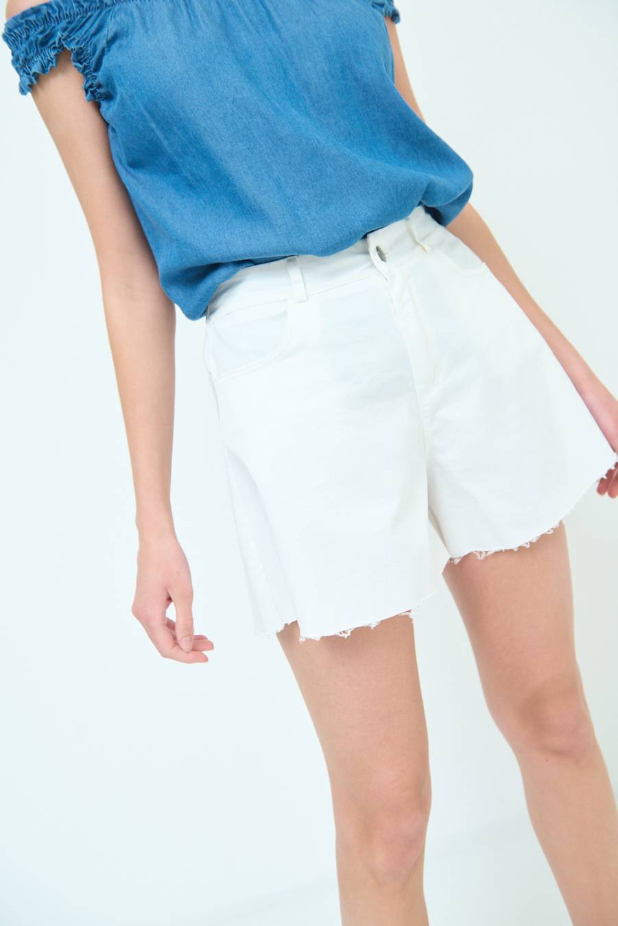 Kikisix SHORT/GONNA COTONE BIANCO In Saldo