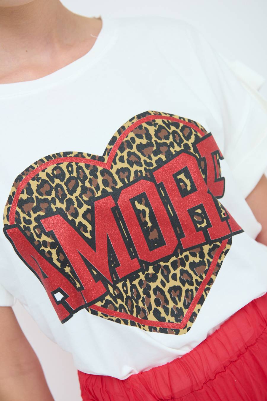 Kikisix T-SHIRT AMORE ROSSO Prezzo di fabbrica