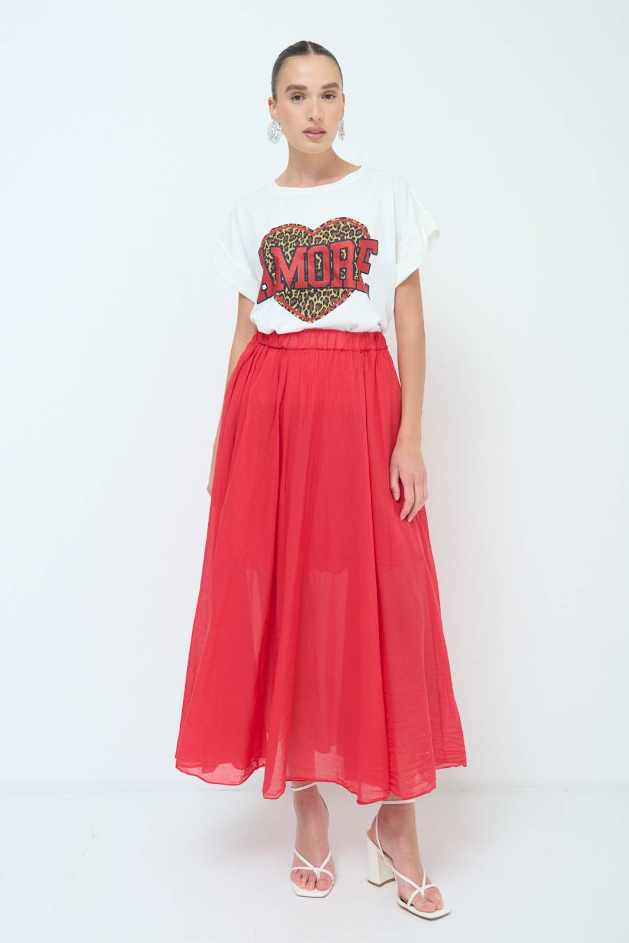 Kikisix T-SHIRT AMORE ROSSO Prezzo di fabbrica