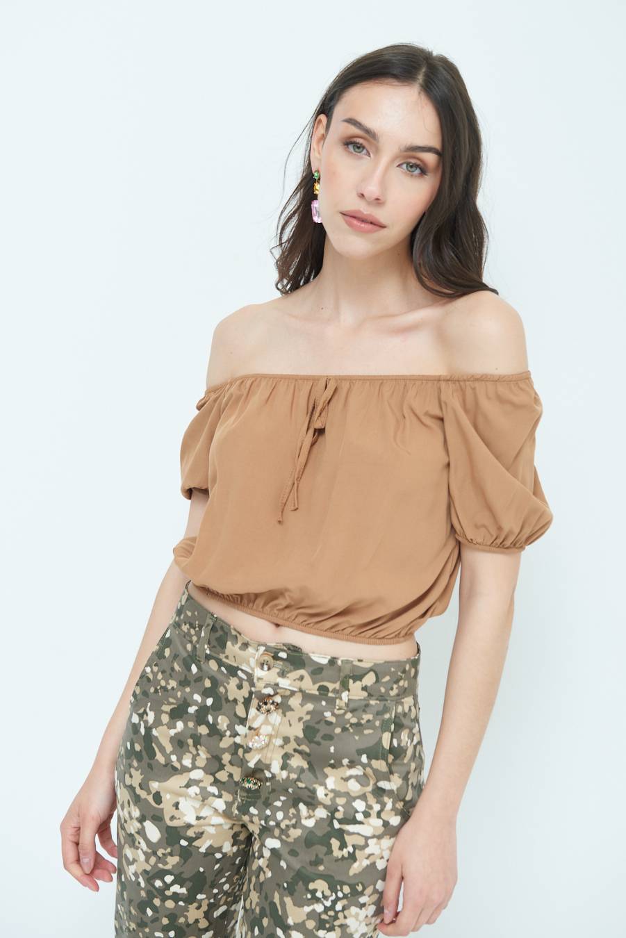 Kikisix TOP SCOLLO SCHIFFER CAMMELLO Bestseller