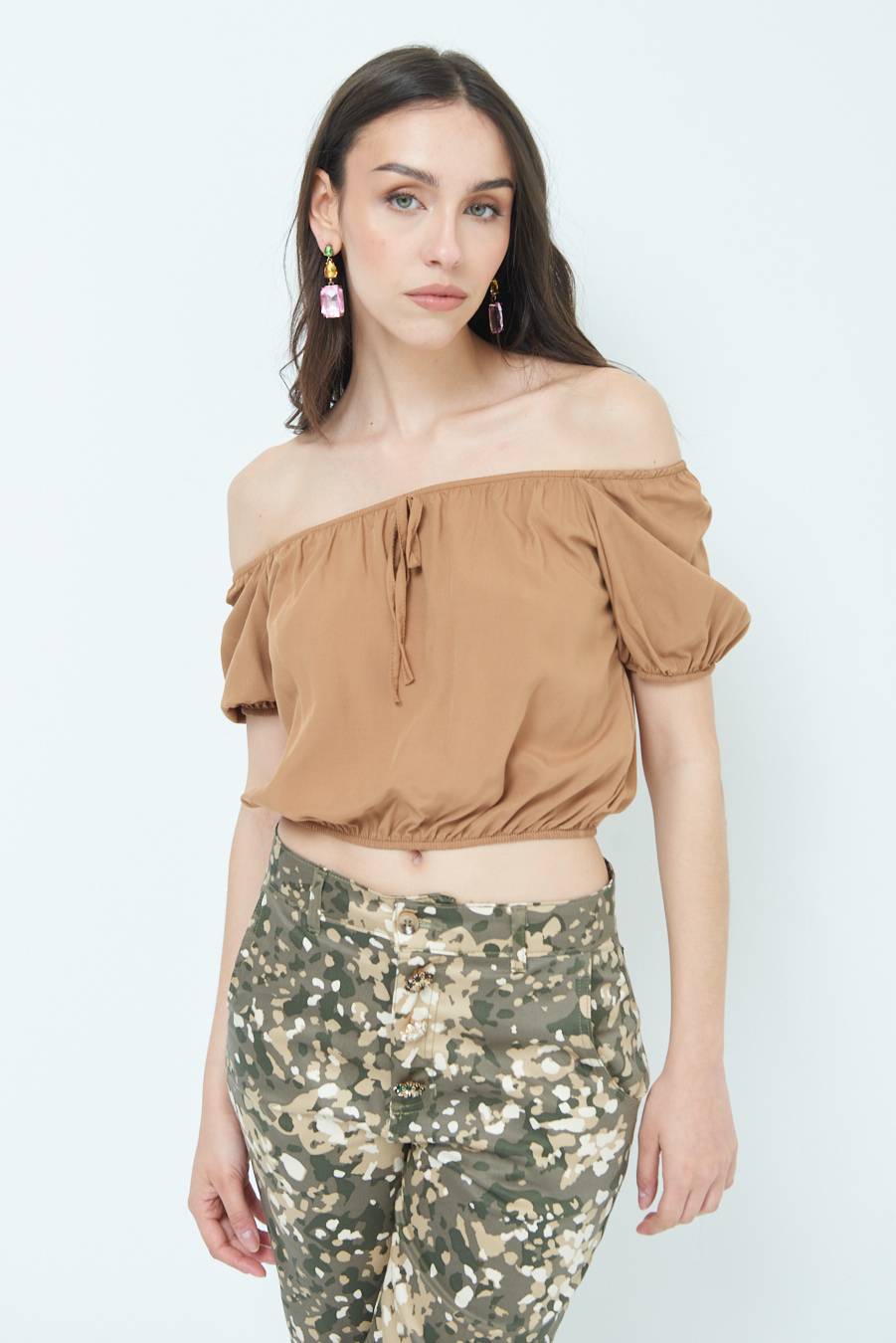 Kikisix TOP SCOLLO SCHIFFER CAMMELLO Bestseller