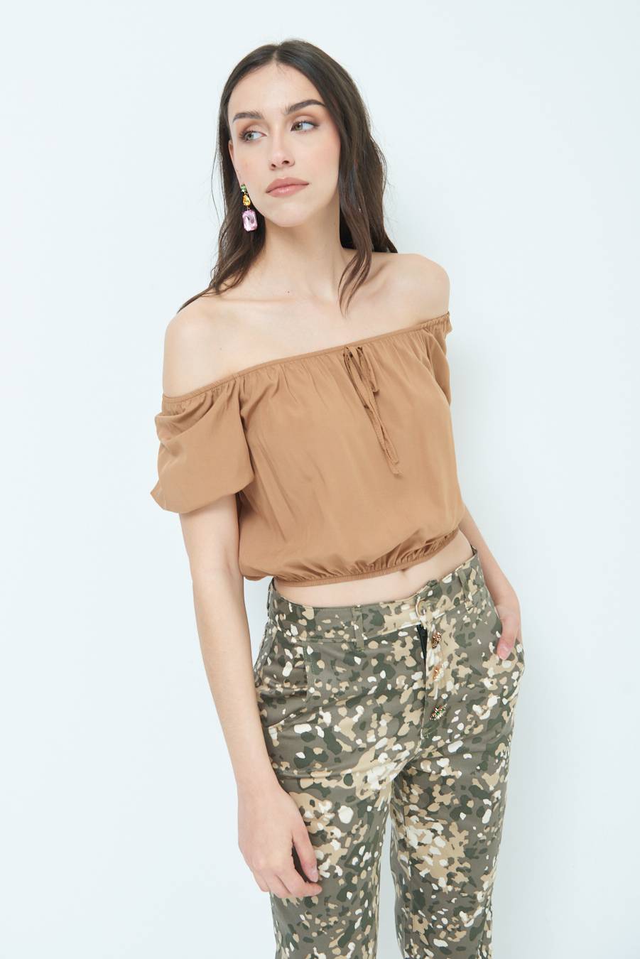 Kikisix TOP SCOLLO SCHIFFER CAMMELLO Bestseller