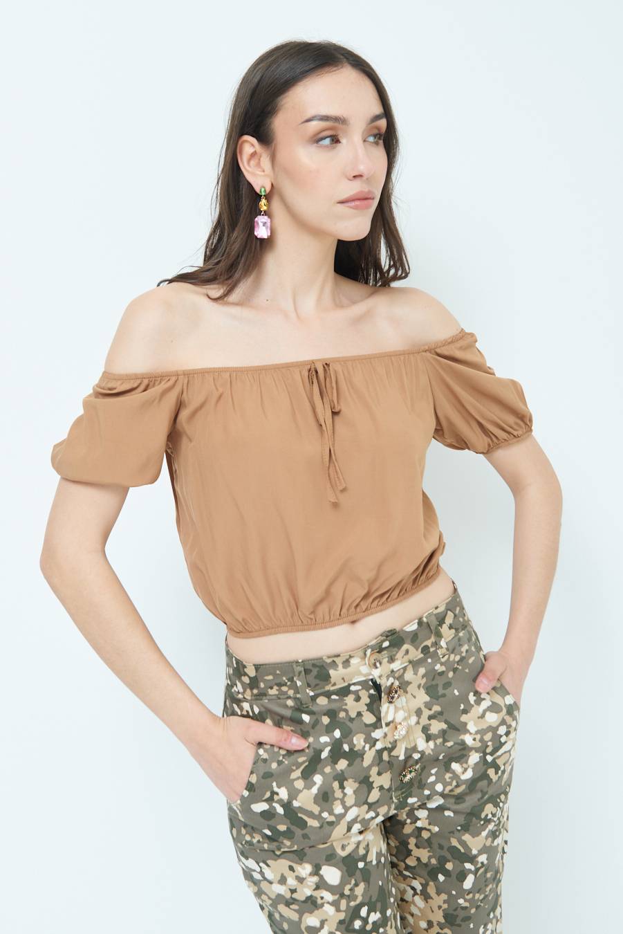 Kikisix TOP SCOLLO SCHIFFER CAMMELLO Bestseller