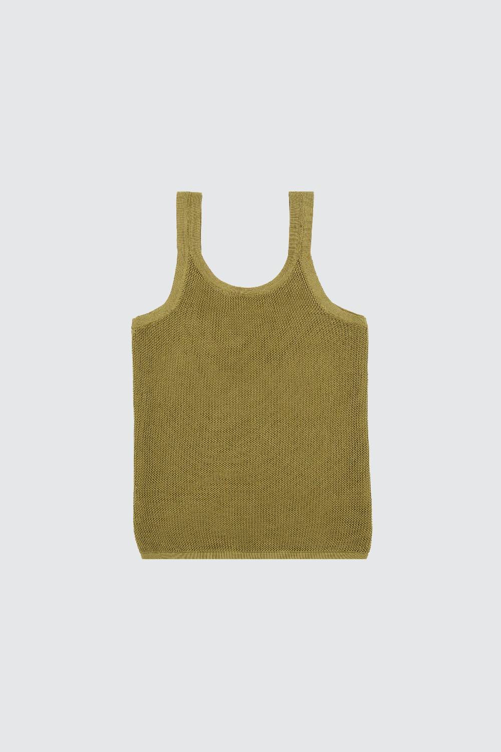 Laneus Laneus canotta military green in mesh slim fit In Saldo
