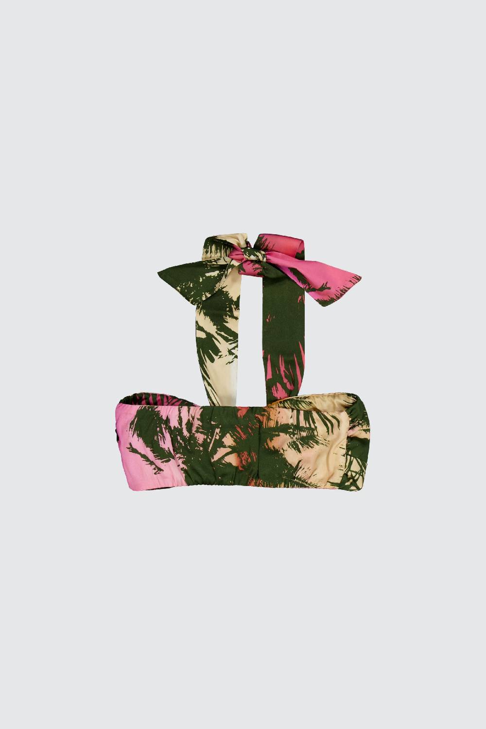 Laneus Laneus top con nodo effetto palm print allover Nuovo