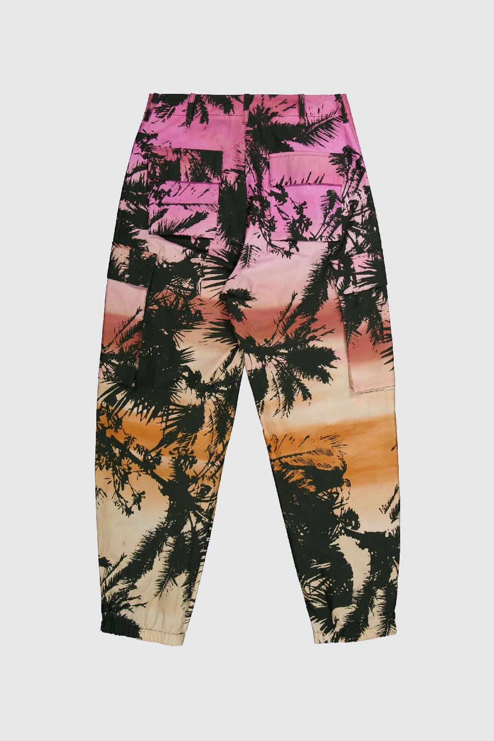 Laneus Laneus pantaloni multitasche palm print allover Qualità