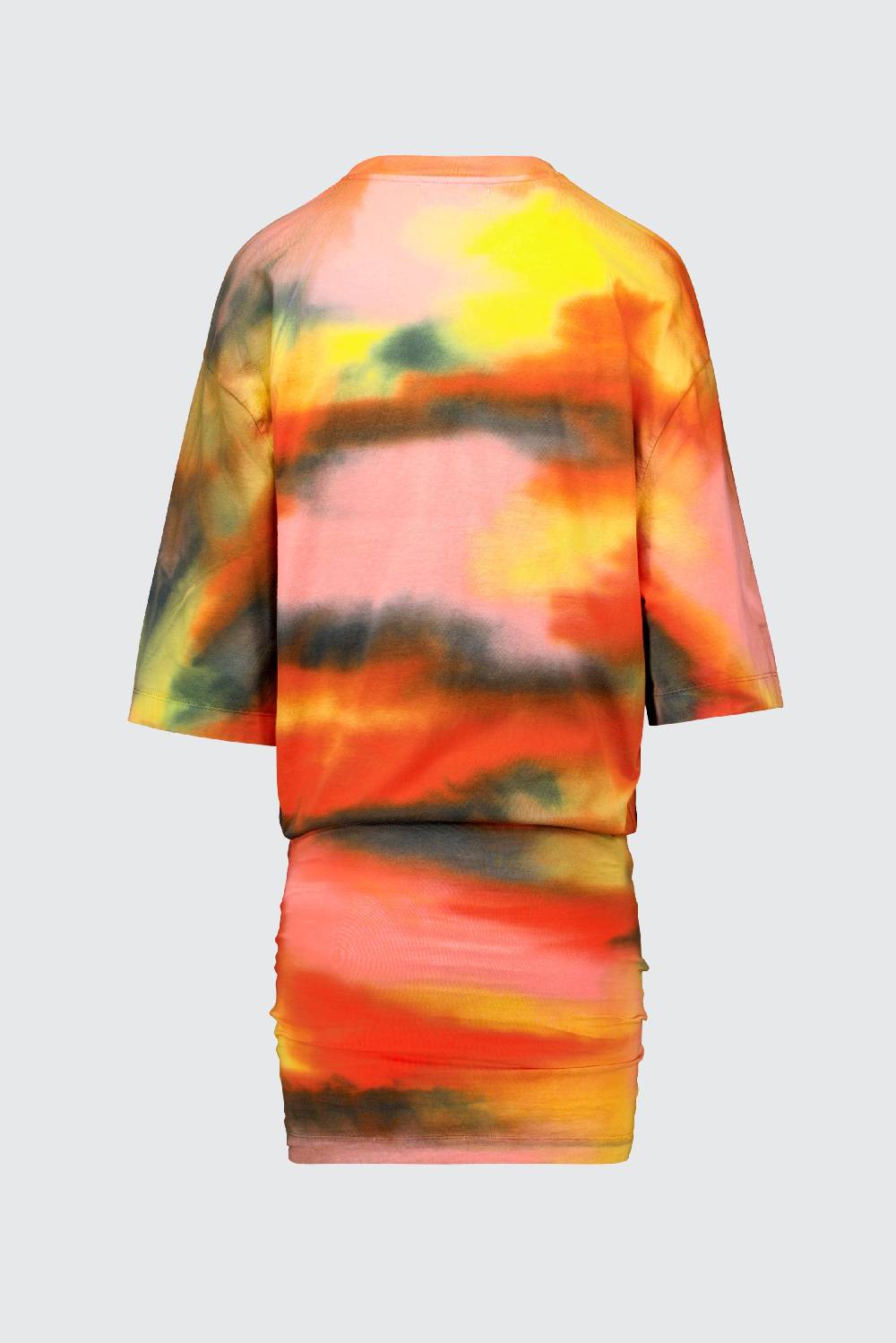 Laneus Laneus mini dress tie dye con drappeggio laterale Spedizione Gratuita