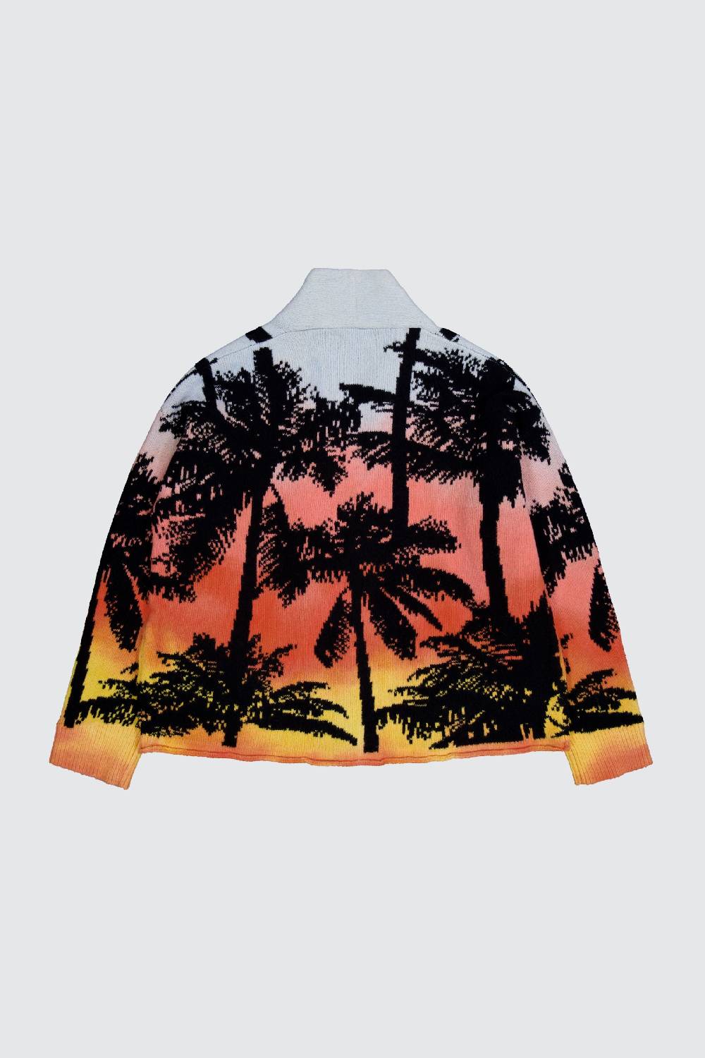 Laneus Laneus cardigan in jacquard effetto palm print allover Qualità Garantita