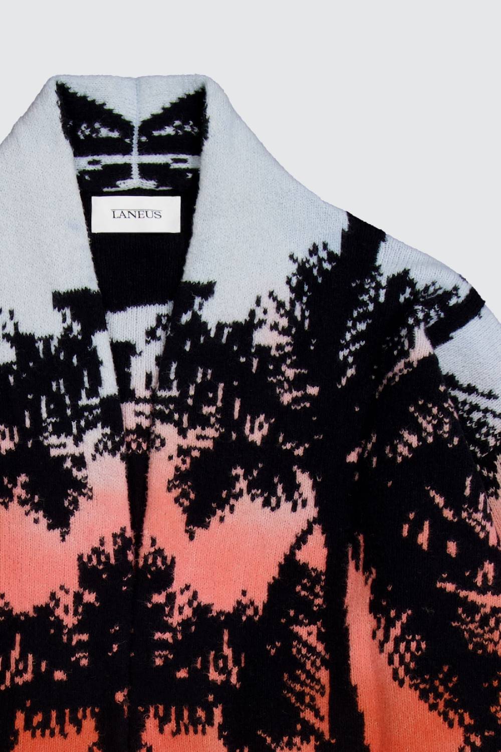 Laneus Laneus cardigan in jacquard effetto palm print allover Qualità Garantita