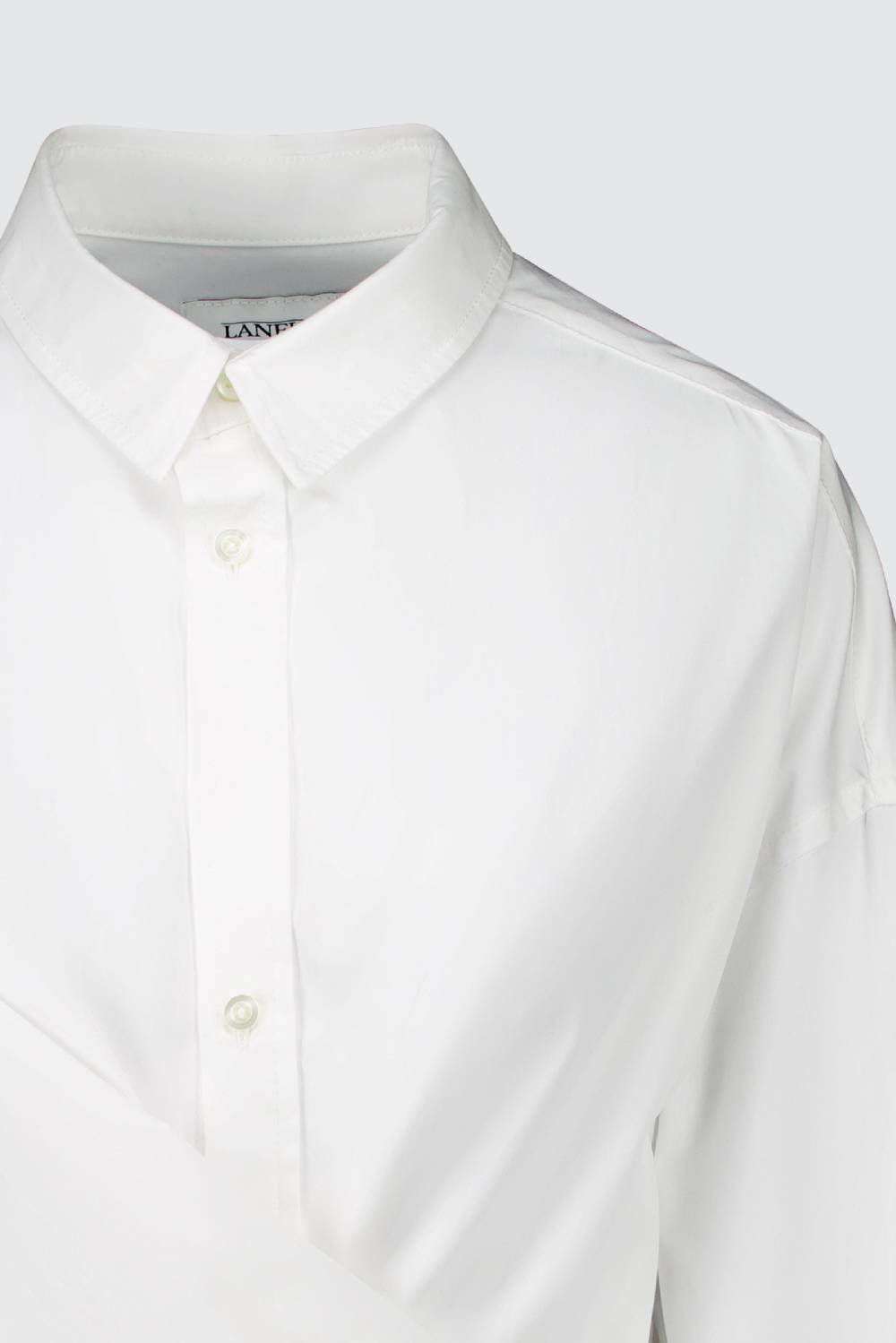 Laneus Laneus mini abito white shirt con taglio asimmetrico Acquista Ora