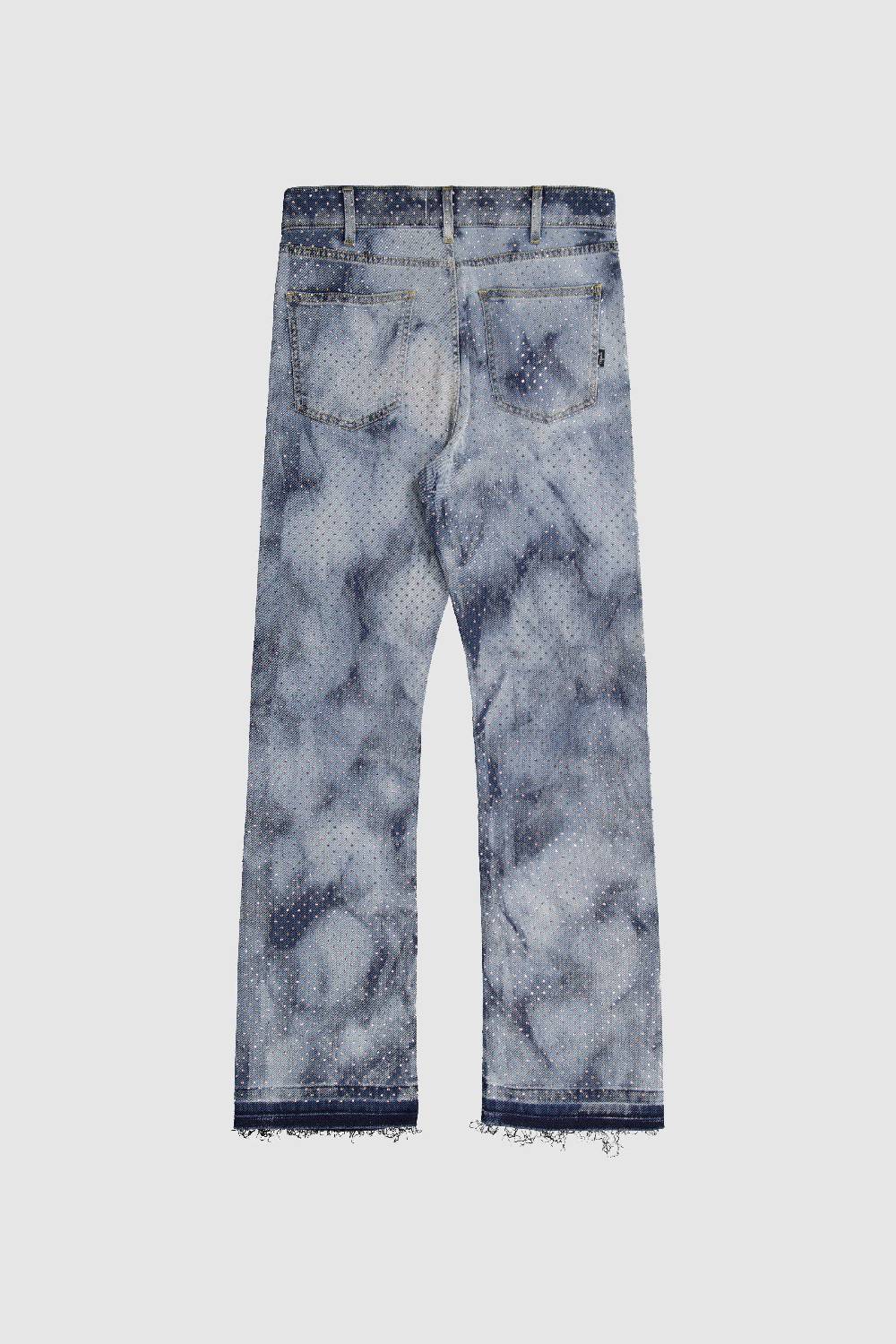 Laneus Laneus pantaloni in denim silver strass Shopping Online