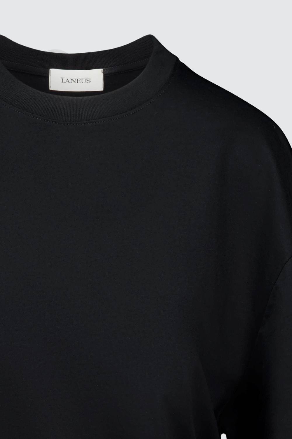 Laneus Laneus mini abito black con drappeggio asimmetrico Prezzo Ridotto