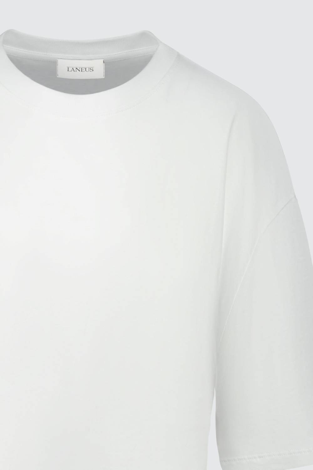 Laneus Laneus mini abito white con drappeggio asimmetrico Sottocosto