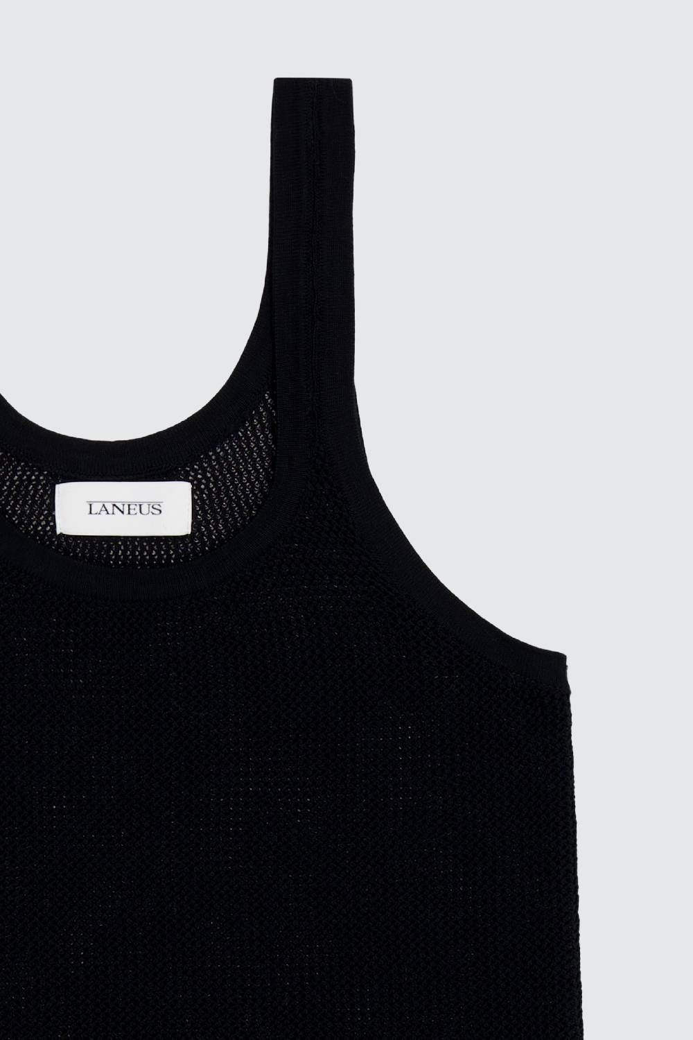 Laneus Laneus canotta black in mesh slim fit Convenienza