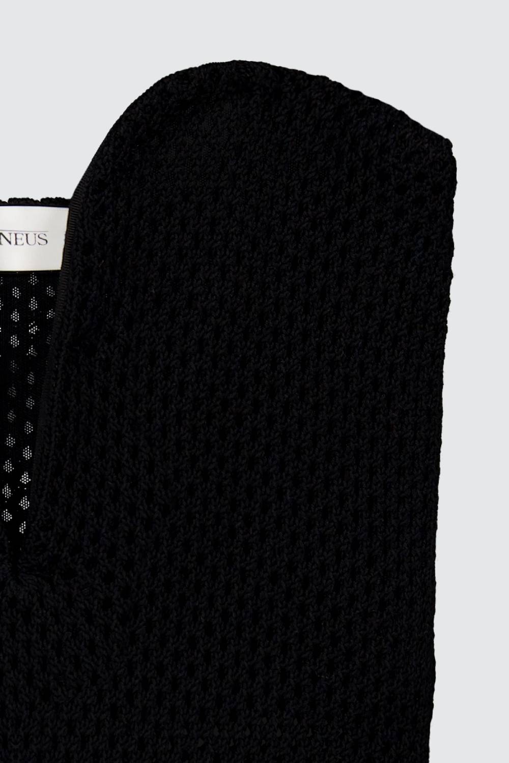 Laneus Laneus top black in mesh con scollo a cuore Online