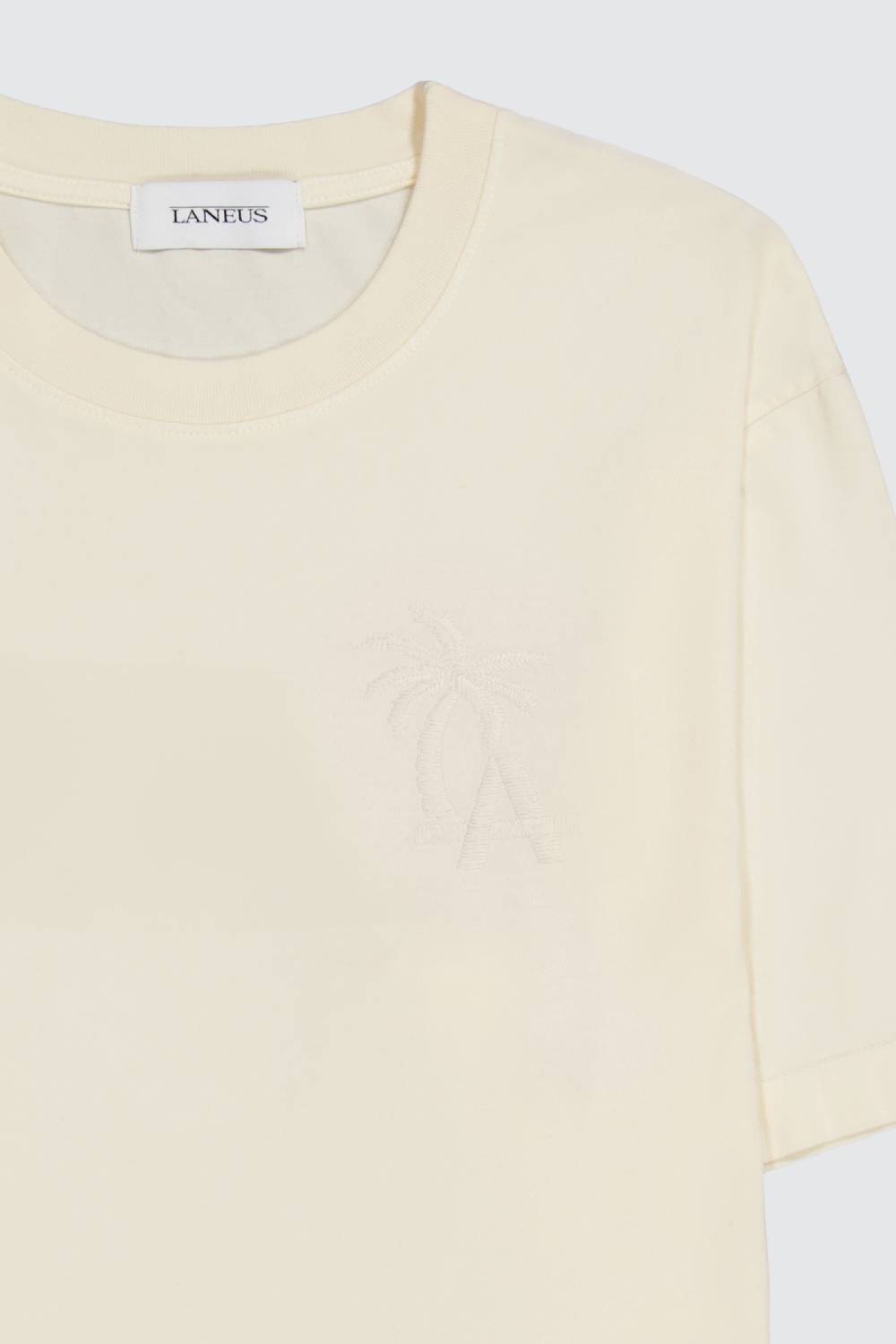 Laneus Laneus milk t-shirt palm printed logo Offerte
