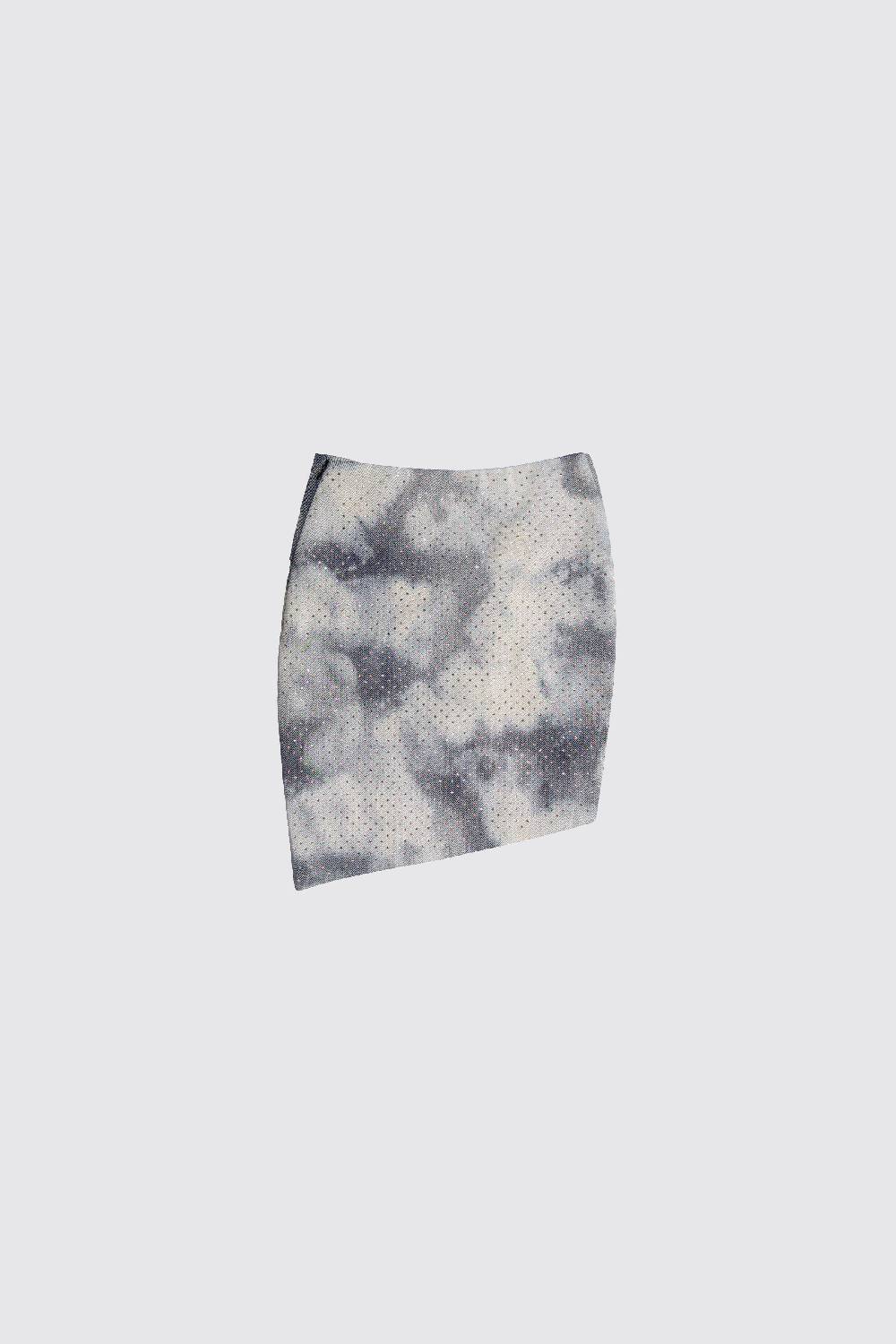 Laneus Laneus gonna denim silver strass Negozio