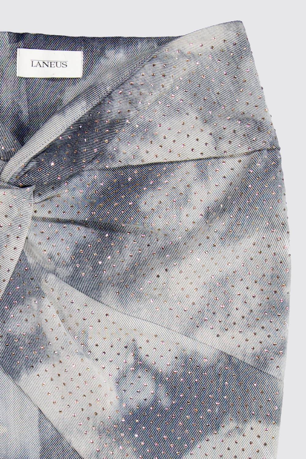 Laneus Laneus gonna denim silver strass Negozio