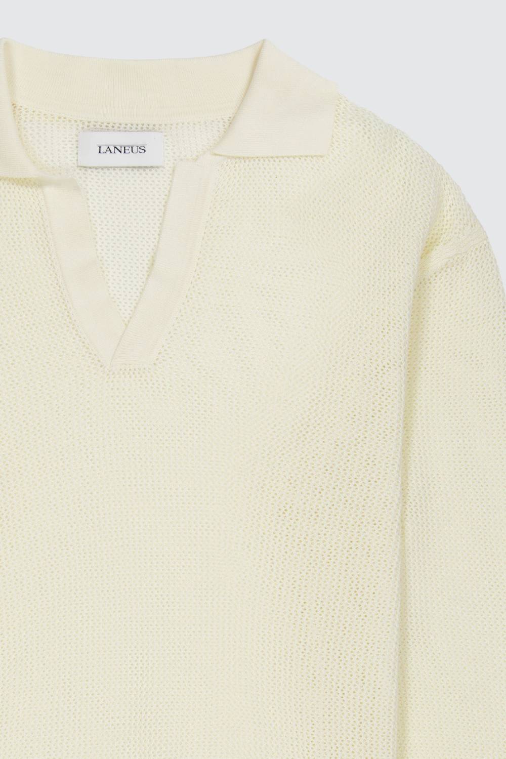 Laneus Laneus polo in mesh con scollo a V Qualità Garantita