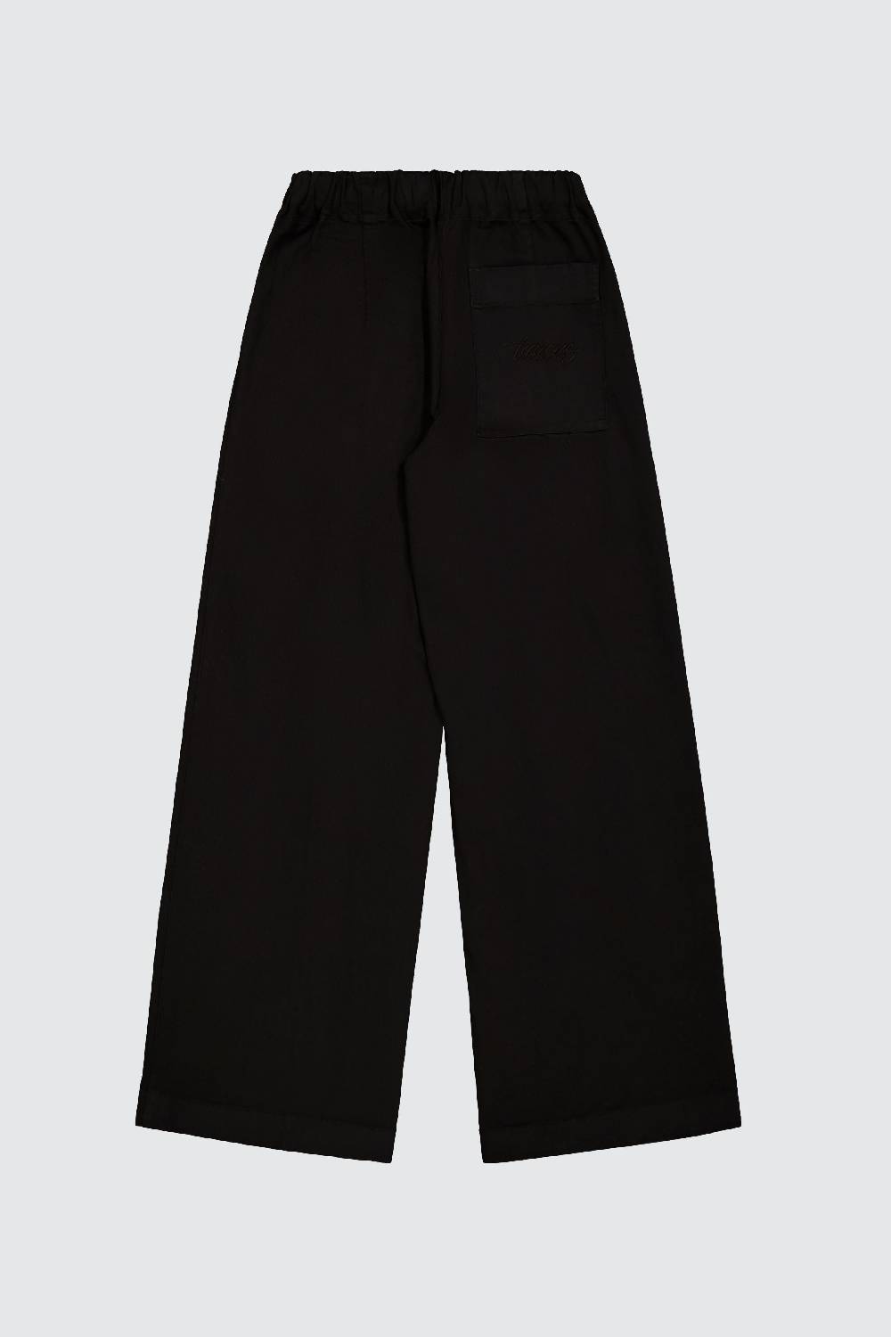 Laneus Laneus pantaloni black loose fit a vita alta Sconto