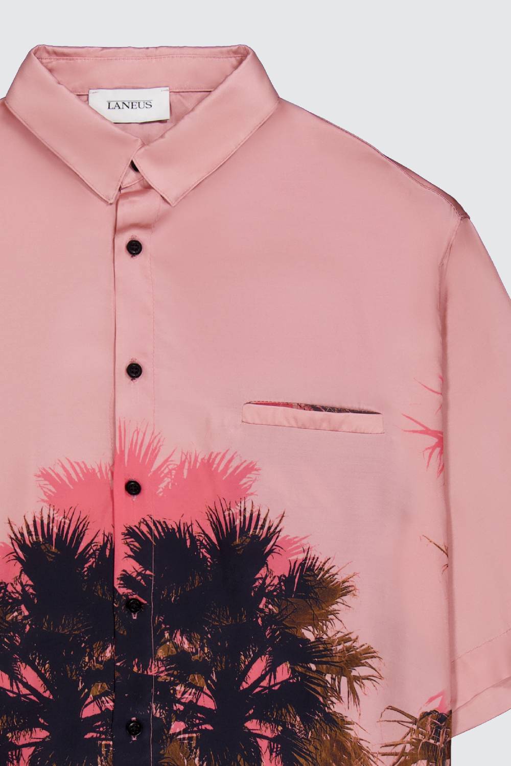 Laneus Laneus camicia pink palm print Offerta