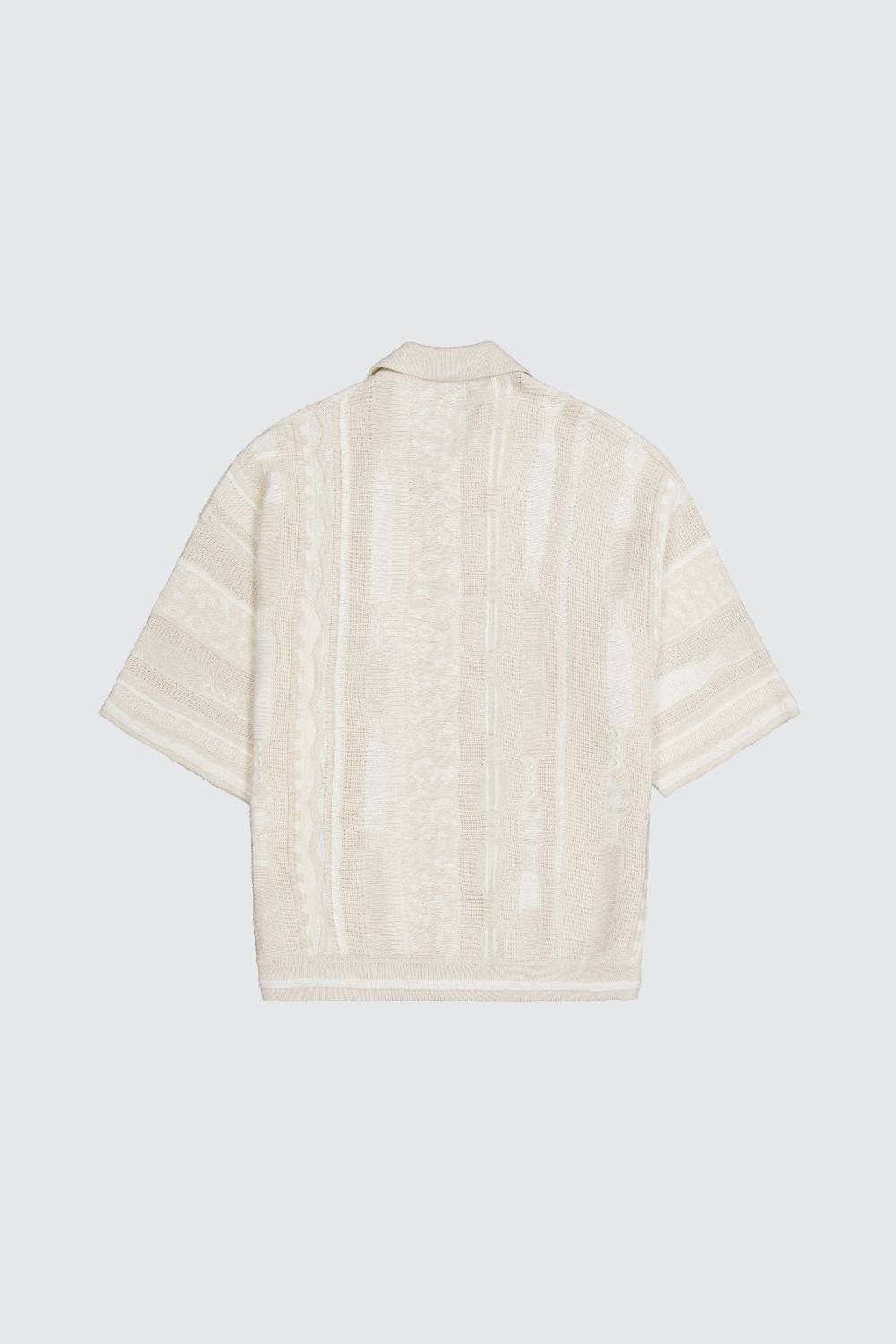 Laneus Laneus polo milk multicolor in jacquard In Vendita